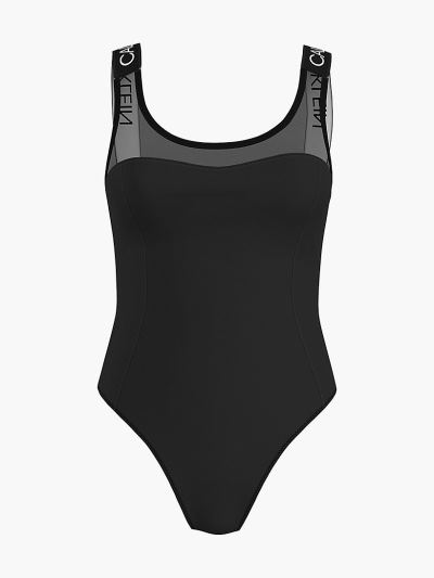 Calvin Klein Ruhák HU843024 | Calvin Klein CK Curve Plus Size Scoop Neck Női Öltöny Fekete